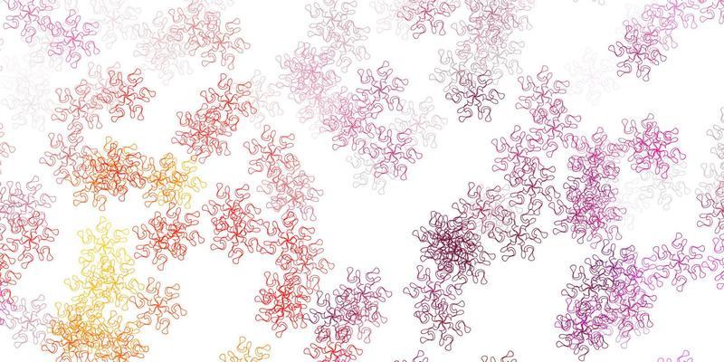 Light pink, yellow vector natural layout with flowers.