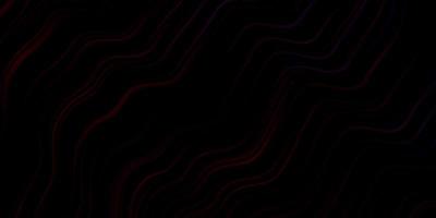 Dark Blue, Red vector background with bent lines.