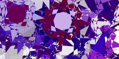 Light purple vector background with triangles.