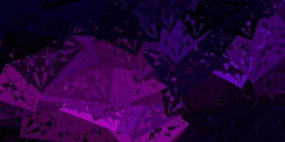 Dark Purple vector background with polygonal forms.