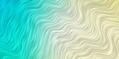 Light Blue, Green vector background with curves.