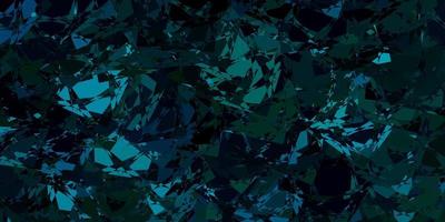 Dark Blue, Green vector background with polygonal forms.