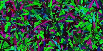 Dark Pink, Green vector background with triangles.