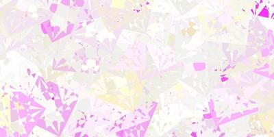 Light Pink, Yellow vector backdrop with triangles, lines.