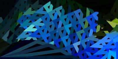 Dark blue, green vector triangle mosaic design.