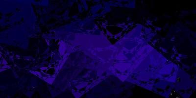 Dark Purple vector background with polygonal forms.