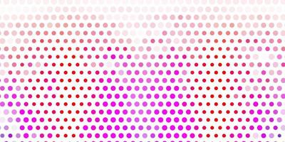 Light purple, pink vector background with bubbles.