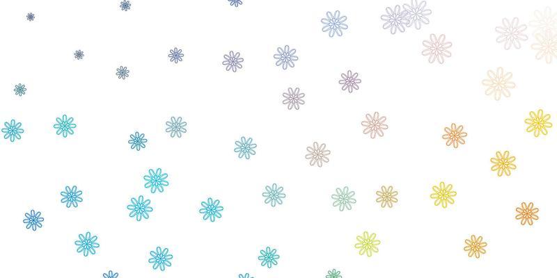 Light Blue, Yellow vector natural layout with flowers.