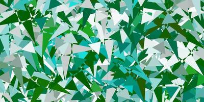 Light Green vector background with triangles.