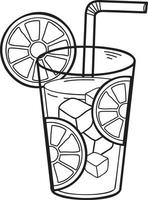 Hand Drawn lemon juice illustration vector