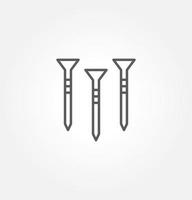 nail icon vector illustration logo template for many purpose. Isolated on white background.