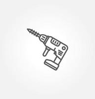 drill icon vector illustration logo template for many purpose. Isolated on white background.