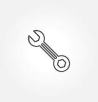 wrench icon vector illustration logo template for many purpose. Isolated on white background.