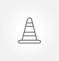 traffic cone icon vector illustration logo template for many purpose. Isolated on white background.