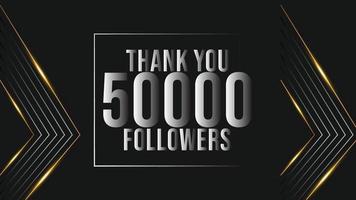 user Thank you celebrate of 50000 subscribers and followers. 50k followers thank you vector