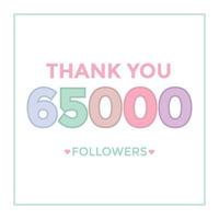 usuario gracias celebrar de 60000 suscriptores y seguidores. 60k seguidores gracias vector