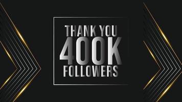 usuario gracias celebrar de 400000 suscriptores y seguidores. 400k seguidores gracias vector