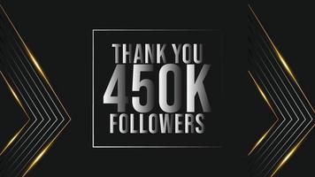 Thank you template for social media 450k followers, subscribers, like. 450000 followers vector