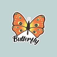 Beautiful colorful butterflies. Butterfly illustration for stickers or print. Butterfly vector design