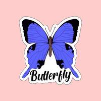 Beautiful colorful butterflies. Butterfly illustration for stickers or print. Butterfly vector design