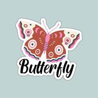 Beautiful colorful butterflies. Butterfly illustration for stickers or print. Butterfly vector design