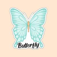 Beautiful colorful butterflies. Butterfly illustration for stickers or print. Butterfly vector design