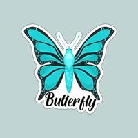 Beautiful colorful butterflies. Butterfly illustration for stickers or print. Butterfly vector design