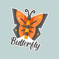 Beautiful colorful butterflies. Butterfly illustration for stickers or print. Butterfly vector design