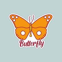 Beautiful colorful butterflies. Butterfly illustration for stickers or print. Butterfly vector design