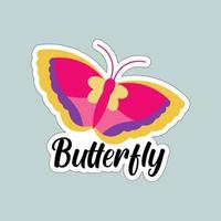 Beautiful colorful butterflies. Butterfly illustration for stickers or print. Butterfly vector design