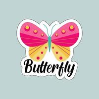 Beautiful colorful butterflies. Butterfly illustration for stickers or print. Butterfly vector design