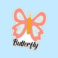 Beautiful colorful butterflies. Butterfly illustration for stickers or print. Butterfly vector design