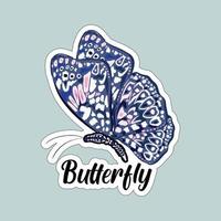 Beautiful colorful butterflies. Butterfly illustration for stickers or print. Butterfly vector design