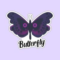 Beautiful colorful butterflies. Butterfly illustration for stickers or print. Butterfly vector design