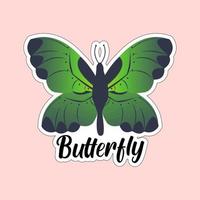 Beautiful colorful butterflies. Butterfly illustration for stickers or print. Butterfly vector design