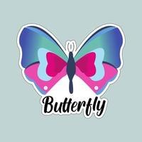 Beautiful colorful butterflies. Butterfly illustration for stickers or print. Butterfly vector design