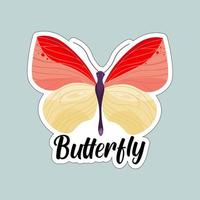 Beautiful colorful butterflies. Butterfly illustration for stickers or print. Butterfly vector design