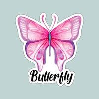 Beautiful colorful butterflies. Butterfly illustration for stickers or print. Butterfly vector design