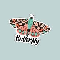 Beautiful colorful butterflies. Butterfly illustration for stickers or print. Butterfly vector design