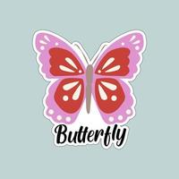 Beautiful colorful butterflies. Butterfly illustration for stickers or print. Butterfly vector design