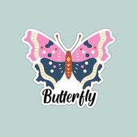 Beautiful colorful butterflies. Butterfly illustration for stickers or print. Butterfly vector design