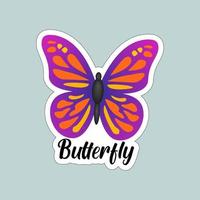 Beautiful colorful butterflies. Butterfly illustration for stickers or print. Butterfly vector design