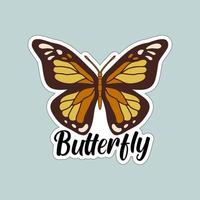 Beautiful colorful butterflies. Butterfly illustration for stickers or print. Butterfly vector design