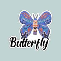 Beautiful colorful butterflies. Butterfly illustration for stickers or print. Butterfly vector design