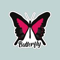 Beautiful colorful butterflies. Butterfly illustration for stickers or print. Butterfly vector design