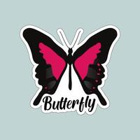 Beautiful colorful butterflies. Butterfly illustration for stickers or print. Butterfly vector design