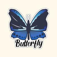 Beautiful colorful butterflies. Butterfly illustration for stickers or print. Butterfly vector design