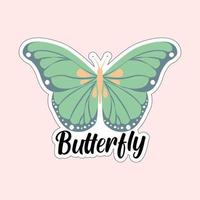 Beautiful colorful butterflies. Butterfly illustration for stickers or print. Butterfly vector design