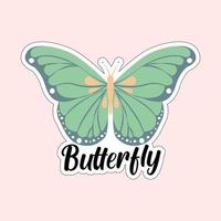 Beautiful colorful butterflies. Butterfly illustration for stickers or print. Butterfly vector design