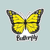 Beautiful colorful butterflies. Butterfly illustration for stickers or print. Butterfly vector design